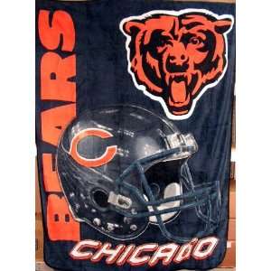  Chicago Bears NFL Large Micro Raschel Plush Throw: Sports 