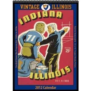  Vintage Illinois Football 2012 Wall Calendar Office 