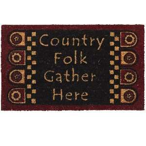 Whimsical Country Folk Welcome Mat 