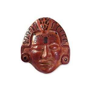  NOVICA Ceramic mask, Maya Crocodile Priest