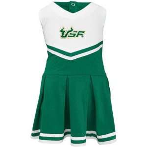   Bulls Infant Girls Green Cheer Dress with Bloomers