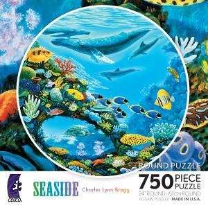   Reef by Charles Lynn Bragg 750 Piece 24 ROUND Puzzle Toys & Games