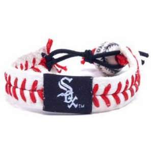   MLB Leather Wrist Bands   White Sox Classic Band