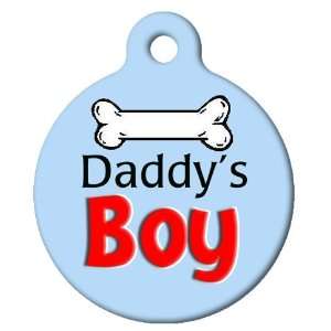 Dog Tag Art Custom Pet ID Tag for Dogs   Daddys Boy   Small 