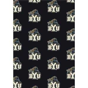 NCAA Team Repeat Rug   Brigham Young (BYU) Cougars:  Sports 