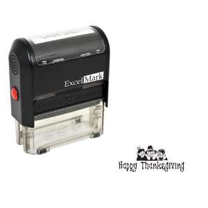  Thanksgiving Rubber Stamp   Happy Thanksgiving   Black Ink 