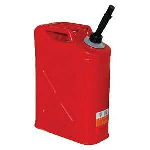  RED 5 GALLON METAL GAS CAN W/SPILL PROOF NOZZLE (Carb 