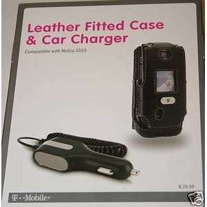  Nokia 3555 Leather Fitted Case and Car Charger 