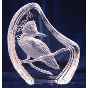  Intaglio Engraved Kingfisher Sculpture