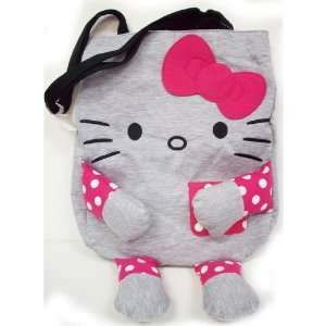  Hello Kitty Fabric Gray Shoulder Bag 