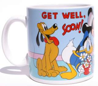 Disney Mug Mickey Mouse Get Well Donald Pluto  