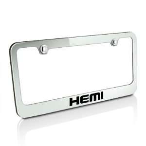  Dodge HEMI Chrome Solid Metal License Frame: Automotive