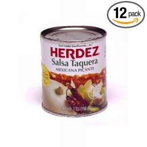Herdez Salsa Taquera Tray, 7 Ounce (Pack of 12)  Grocery 