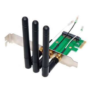 Mini PCI Express to PCI E Wireless Adapter w/ 3 Antenna  
