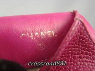   Chanel Pink Caviar Skin Leather Cell Phone Case in Good Condition