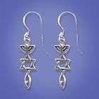 Roots Symbol Sterling Silver Earrings  Holy Land Gifts