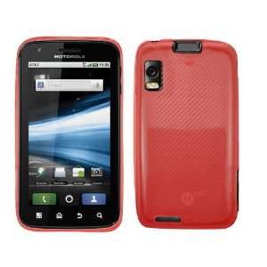   Red Gel Skin Case Cover for Motorola Atrix: Cell Phones & Accessories