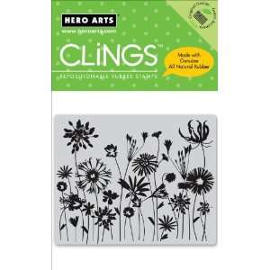  Hero Arts Cling Stamp, Blooming Meadow Arts, Crafts 