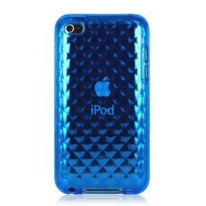  Apple iPod Touch 4 Rubber TPU Case   Blue Diamond  