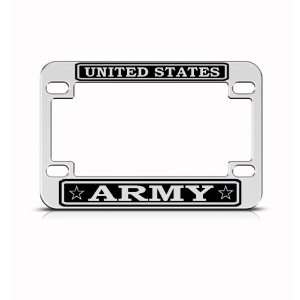   Army Military Metal Bike Motorcycle license plate frame: Automotive