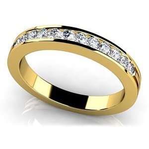   Yellow Gold, Diamond Channel Band, 0.5 ct. (Color: HI, Clarity: SI2