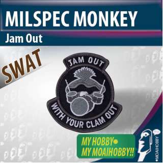 MILSPEC MONKEY Morale Velcro Patch Jam Out SWAT  