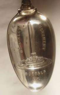 Sterling McKinley Figural Buffalo, NY Souvenir Spoon  