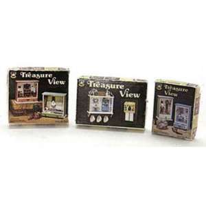  Dollhouse Miniature Set of 3 Treasure Veiw Boxes Toys 