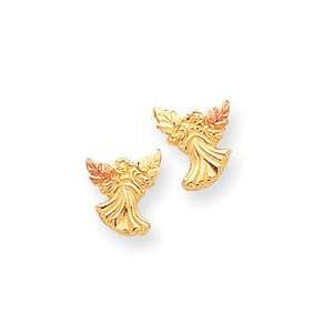   Tri color Black Hills Gold Angel Post Earrings   JewelryWeb Jewelry