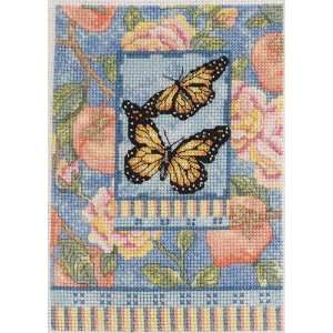  Monarchs Mini Counted Cross Stitch Kit 5x7 14 Count: Home 