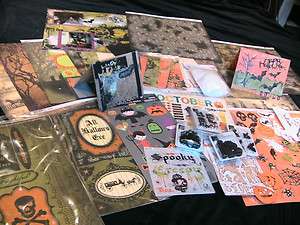 Halloween Kit, Paper, Die Cuts, Embellishments, Angelina Fiber and 