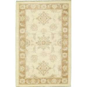    29 x 42 Ivory Hand Knotted Wool Ziegler Rug: Home & Kitchen