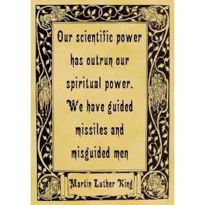   Poster Quotation Martin Luther King Misguided