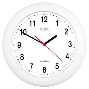  HTAWI HAA 1203W 12 Inch White Atomic Wall Clock: Home 