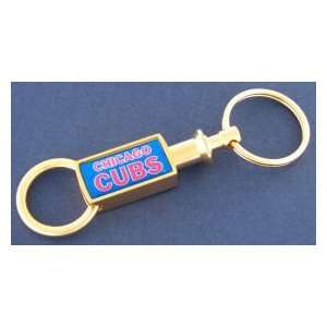  Chicago Cubs Gold Tone Valet Keychain