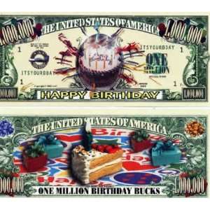  Set of 10 Bills One Million Birthday Bucks Toys & Games