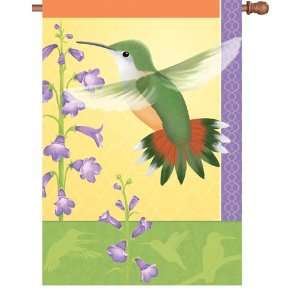  28in House Flag   Rufous Hummingbird Patio, Lawn & Garden