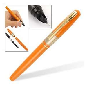   Orange Metal Shell Calligraphy 0.4mm Nib Fountain Pen