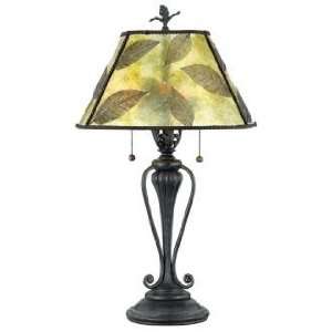   Quoizel Americana Green Leaf Mica Shade Table Lamp: Home Improvement