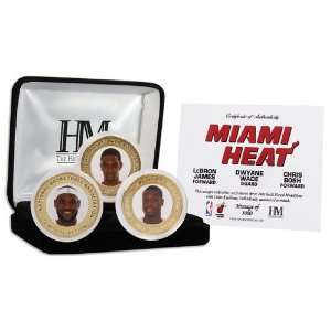  Miami Heat Big Three 24kt Gold Coin Set: Sports & Outdoors