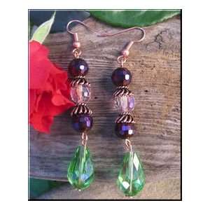  Solid Copper Handcrafted Beaded Dangle Earrings 211 