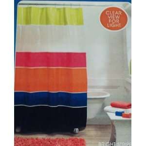   Stripes Vinyl Shower Curtain with Metal Grommets: Home & Kitchen