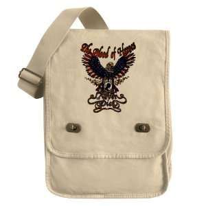 Messenger Field Bag Khaki POWMIA The Blood Of Heroes Never Dies and US 