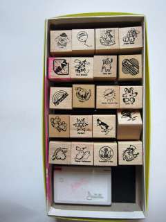 Vintage Inklings Wooden Rubber Stamps, Set of 20  