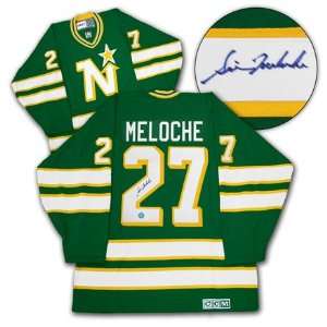  GILLES MELOCHE North Stars SIGNED Vintage Hockey Jersey 