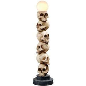   27.5 Gothic Skull Lighted Sculpture Table Floor Lamp