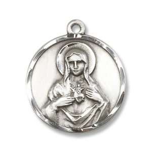  Heart Of Mary Unusual & Specialty Sterling Silver Immaculate Heart 