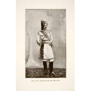  1907 Print High Highess Maharajah Bikanir India Military 