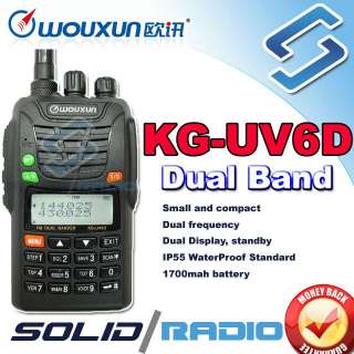 Wouxun KG UV6D 136 174 / 400 470 MHz UHF/VHF Dual Band Portable Radio 