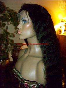 Custom Full Lace Human Malaysian Hair Remi Remy Wig 32/40 Curly 